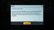 A notice will be displayed when users attempt to log in to the Korean version of the game.
